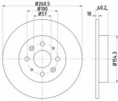 HELLA PAGID 8dd355114081 -  Тормозной диск